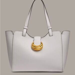 Donna Karan VALLEY STREAM TOTE/white/gold/nwt